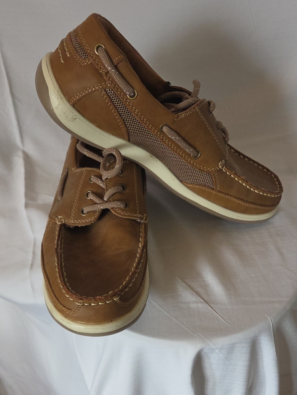 croft & barrow Tan Brown Leather Boat Shoes
